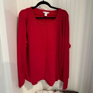 Athleta Over size Sweater Size Large Red Super Soft
